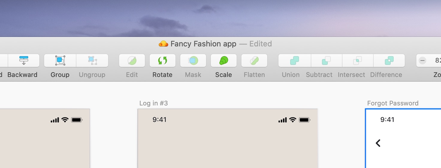 An image showing how the document tile looks for an unsaved document