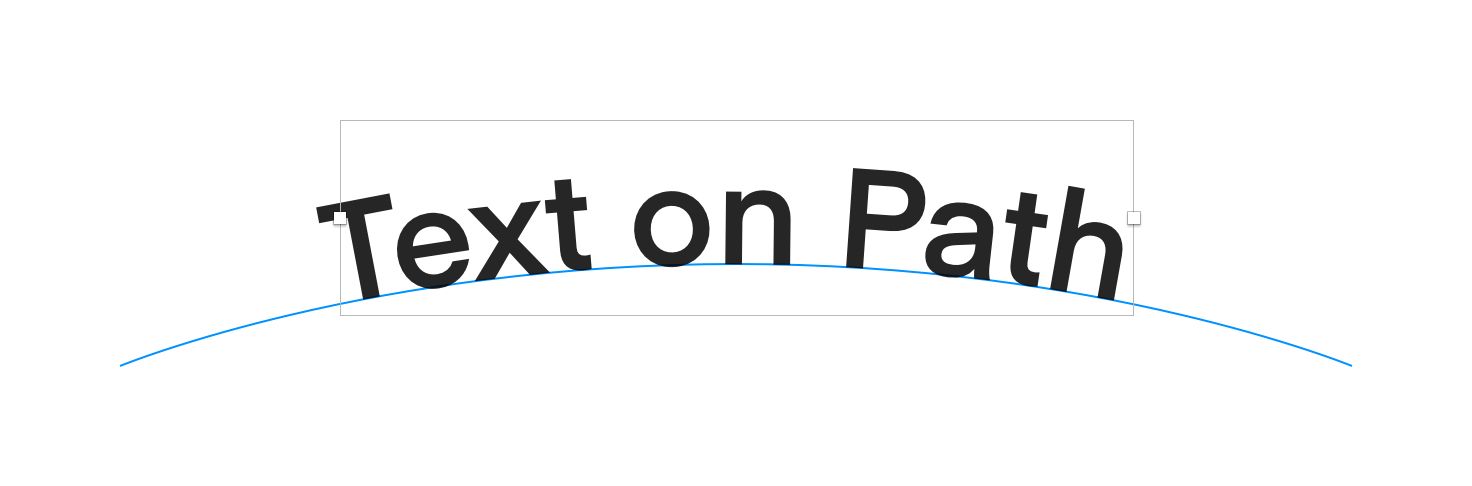 An image showing Text on Path in Sketch